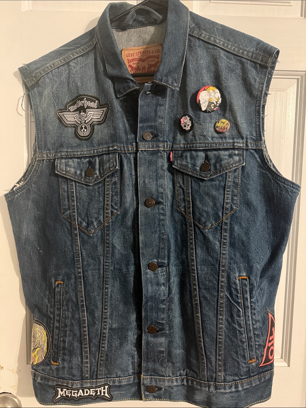 Stranger Things Eddie Munson Cosplay Levi's Blue Denim Vest Jacket